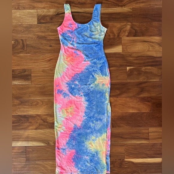 India Boutique Tie Dye Tank Maxi Dress size One Size - Picture 1 of 4